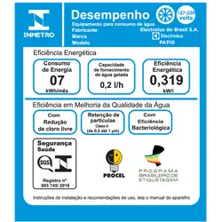 Purificador de Água Electrolux - Gelada, Fria e Natural Elétrico Luz UV Prata (PA31G) Bivolt