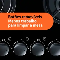 Cooktop 5 bocas Brastemp com quadrichama e timer touch - BDT85AE BIVOLT