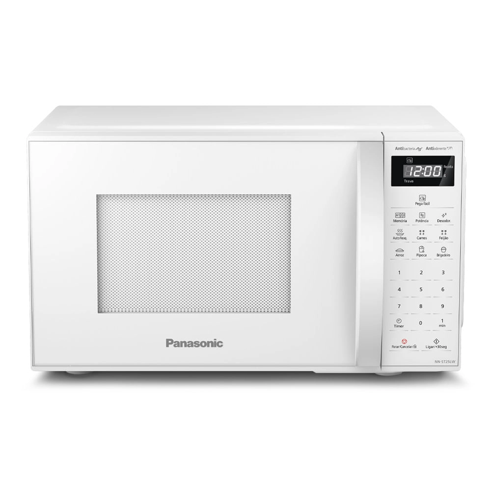 Microondas Panasonic Tecnologia Antibactéria AG 21L Branco - NN-ST25LWRU 220v