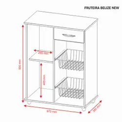 Fruteira Belize New Branca 15/12MM A89XL68XP38 Notável