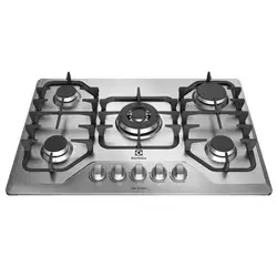 Cooktop 5 bocas Electrolux a Gás Inox (GF75X) Cooktop a Gás 5 Queimadores Inox (GF75X)