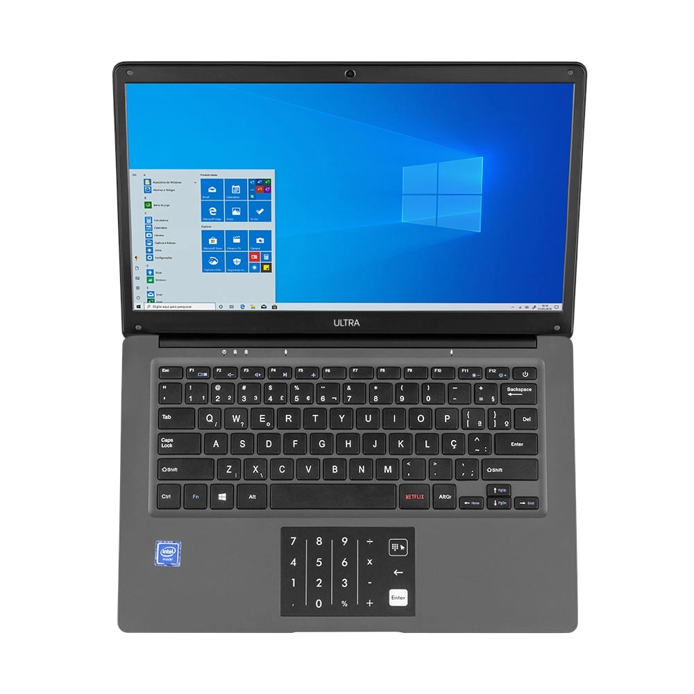 Notebook Legacy Cloud, com Windows 10 Home Processador Intel Quadcore Memória 2GB 64GB Tela 14,1 Pol. Cinza Multilaser - PC134OUT [Reembalado] PC134OUT