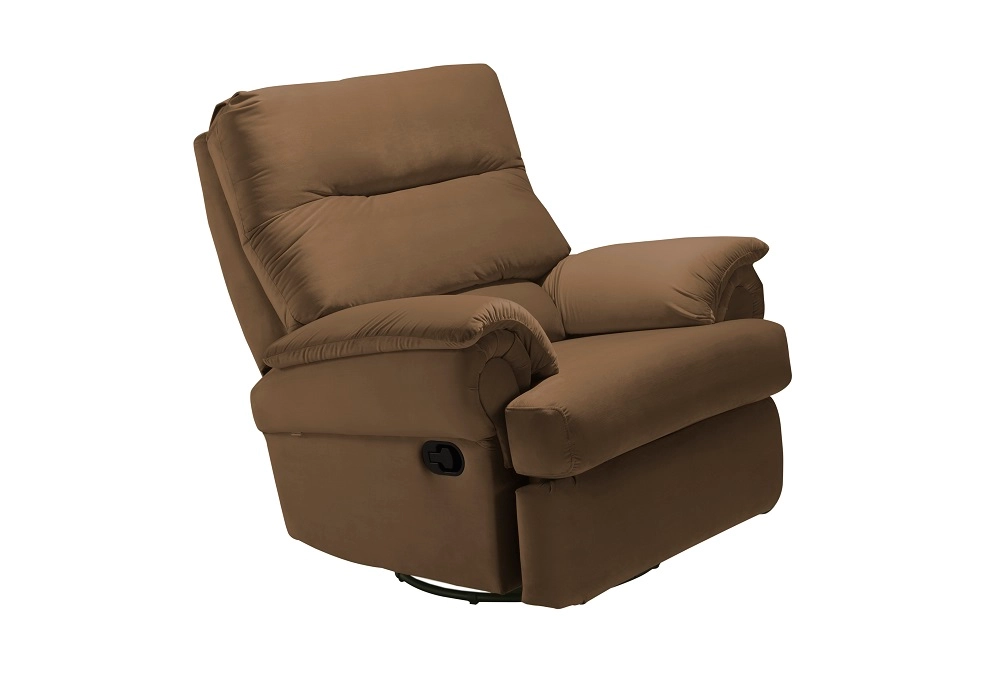 Cadeira Milliard Papasan com 360 graus marrom giratório e bege