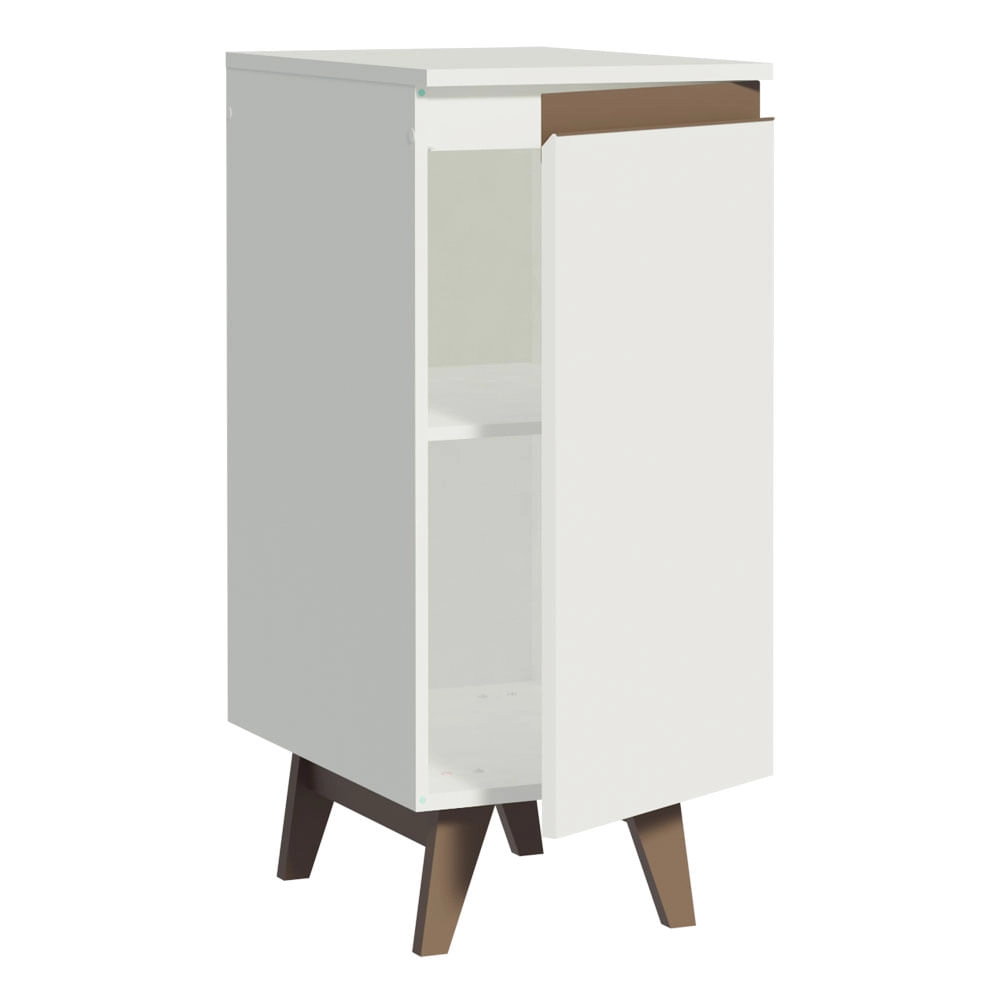 Balcão Madesa Reims 35 cm 1 Porta Branco Cor:Branco