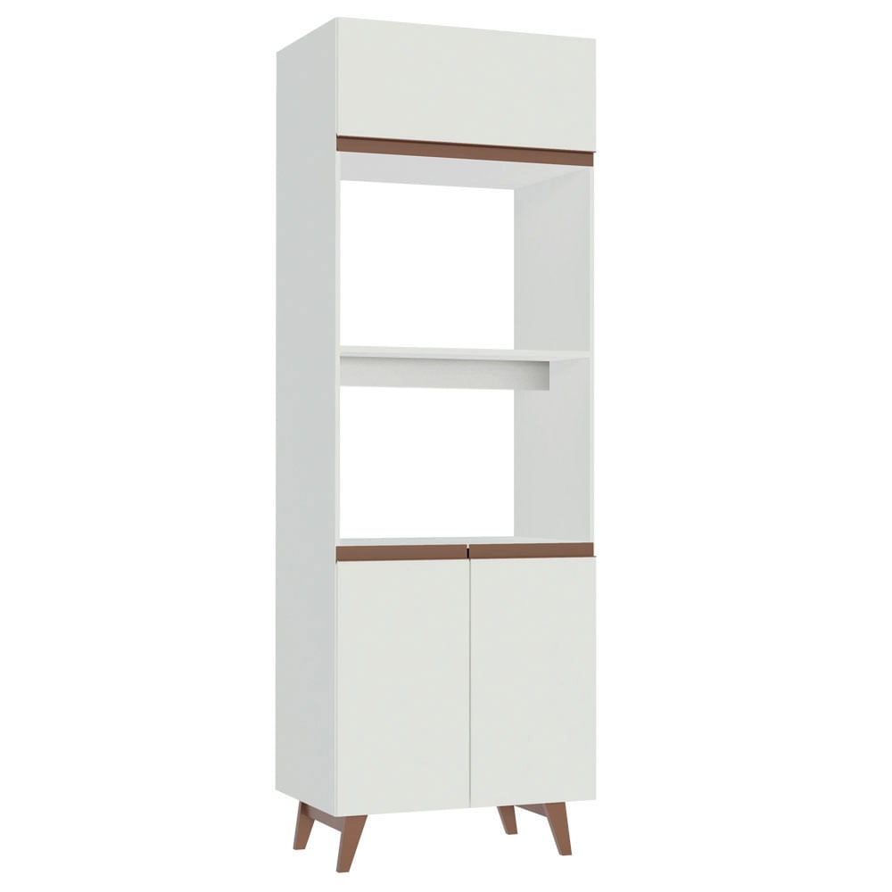 Torre Quente Madesa Reims 70 cm 3 Portas Branco Cor:Branco