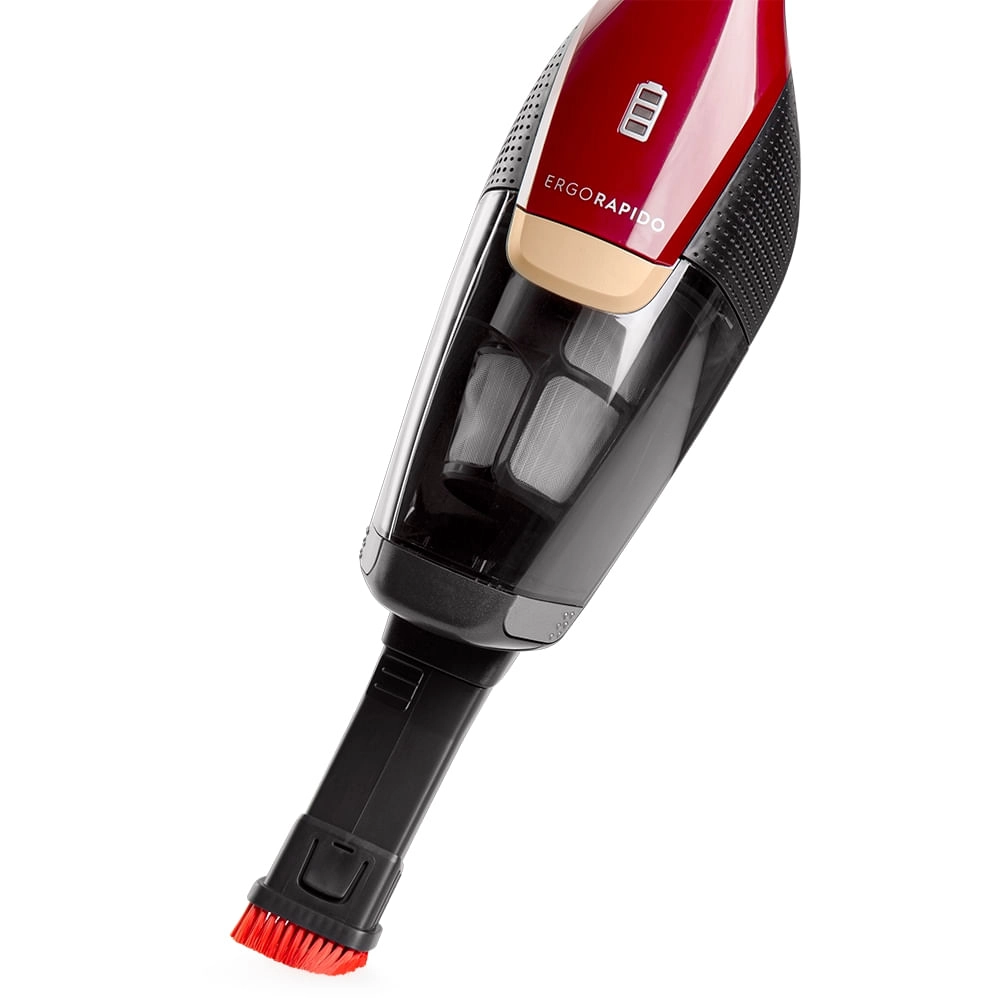 Aspirador de Pó Vertical Electrolux Ergorapido 2 em 1 Vermelho Luz LED (ERG23N) - até 30 min Filtro HEPA Função BrushRollClean 420ml Bivolt