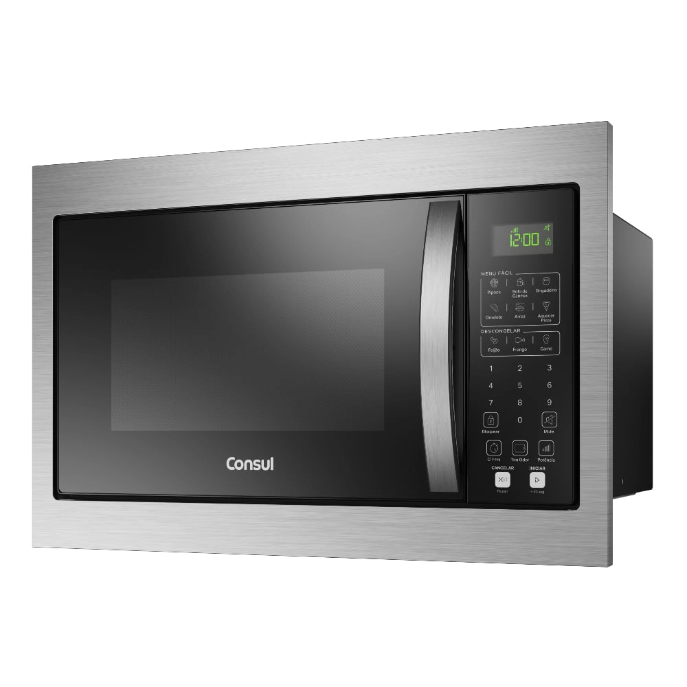 Micro-ondas Consul de Embutir 32 Litros Preto com Design Moderno e Menu Fácil - CM146AE 220V