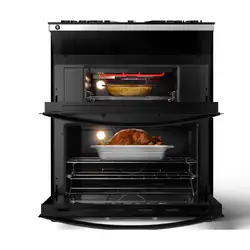 Fogão Brastemp 5 bocas Preto com duplo forno, mesa de vidro e turbo chama - BFD5VCE 220V