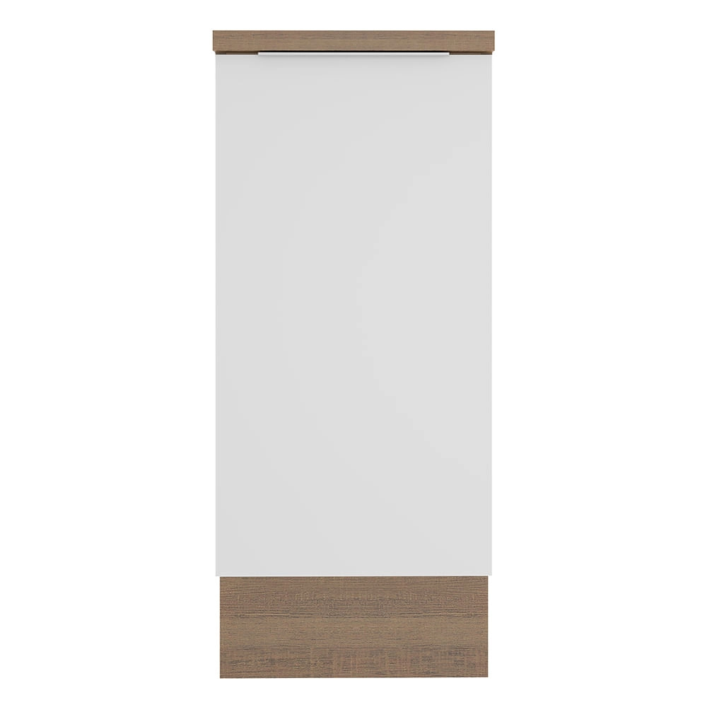 Balcão Madesa Stella 35 cm 1 Porta Rustic/Branco Cor:Rustic/Branco