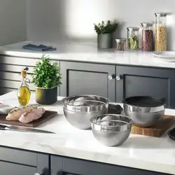 Conjunto de Bowls Tigelas de Inox com Tampa Plástica - Electrolux