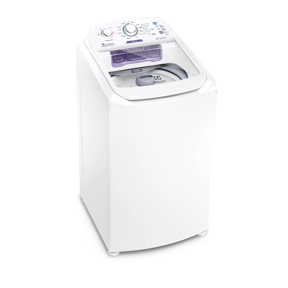 Máquina de Lavar 8,5kg Electrolux Branca Turbo Economia, Jet&Clean e Filtro Fiapos (LAC09) 220V
