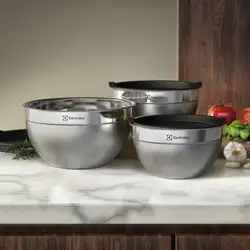 Conjunto de Bowls Tigelas de Inox com Tampa Plástica - Electrolux