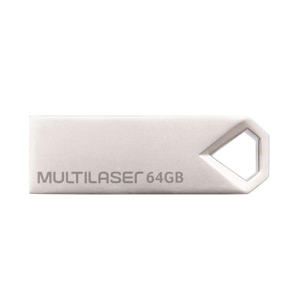 Pen drive Multilaser Diamond 64GB USB 2.0 Metálico - PD852 PD852