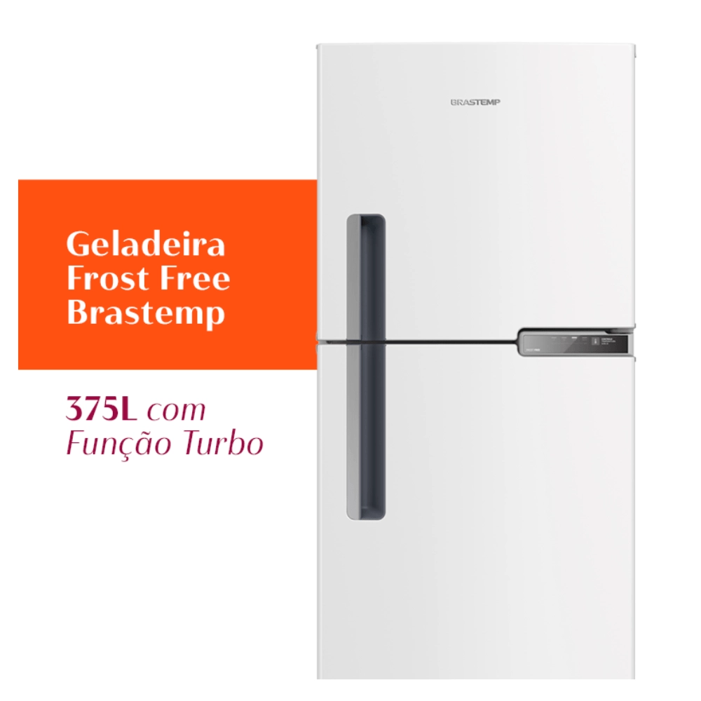 Geladeira Brastemp Frost Free Duplex 375 litros cor Branca - BRM44HB 220V