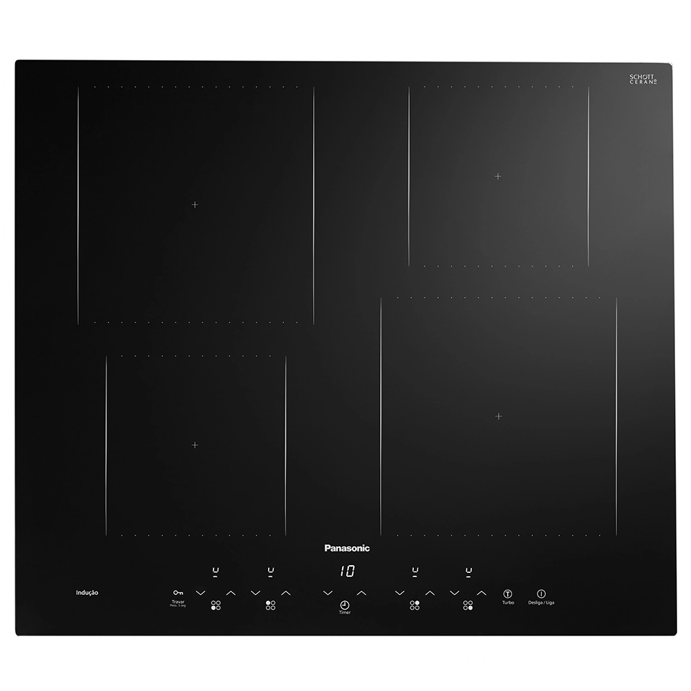 Cooktop de Indução Panasonic 4 Zonas Painel Touch Preto - KY-W648CLRPK 220v