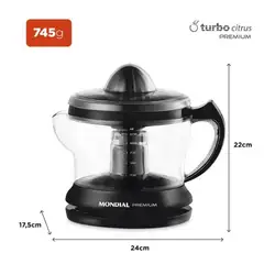 Espremedor de Frutas Mondial Premium E-02 Preto 220V