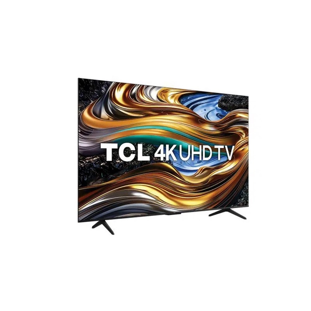 TV LED Smart 55" TCL 55P755 Ultra HD 4K Google TV 3 HDMI 1 USB Comando de Voz Preto Bivolt