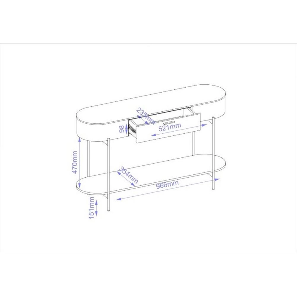 Aparador 0.80CM Caren 34492.174 Off White MDF/MDP A80XL135XP40 Dj