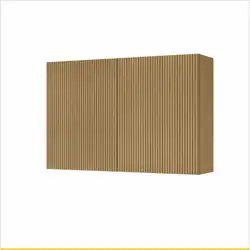 Armário 1.20M 2 Portas Canelada Rainha MDF Nature 500695 A80XL120XP32 Nesher