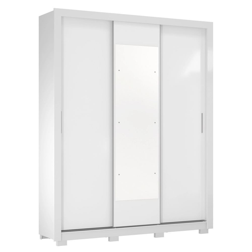 Guarda Roupa 3 Portas Correr 2 Gav 1.80M Vero Branco 12/15MM C/Pe Esp A223XL180XP52 Demóbile