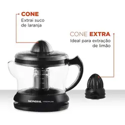 Espremedor de Frutas Mondial Premium E-02 Preto 220V