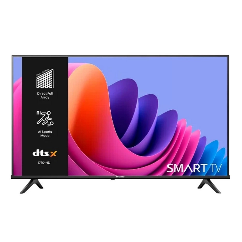 TV LED Smart 43" Hisense Full HD 43A4N 2 HDMI 1 USB Comando de Voz Preto Bivolt