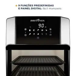 Fritadeira Air Fry Britânia Oven BFR2100 4 em 1 Preta 1800W 220V