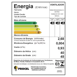 Ventilador Britânia BVT401 Tecnologia Maxx Force 150W 220V