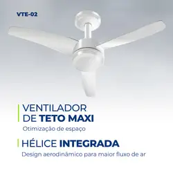 Ventilador de Teto Mondial Maxi Air Control VTE-02 VENTILADOR DE TETO-220V-BRANCO