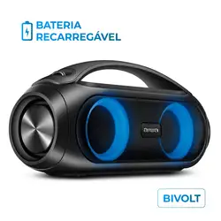 Caixa de Som Boombox AIWA AWS-BBS-02 50W BT 4H IPX5 RGB USB BOOMBOX AWS-BBS-02 BIVOLT