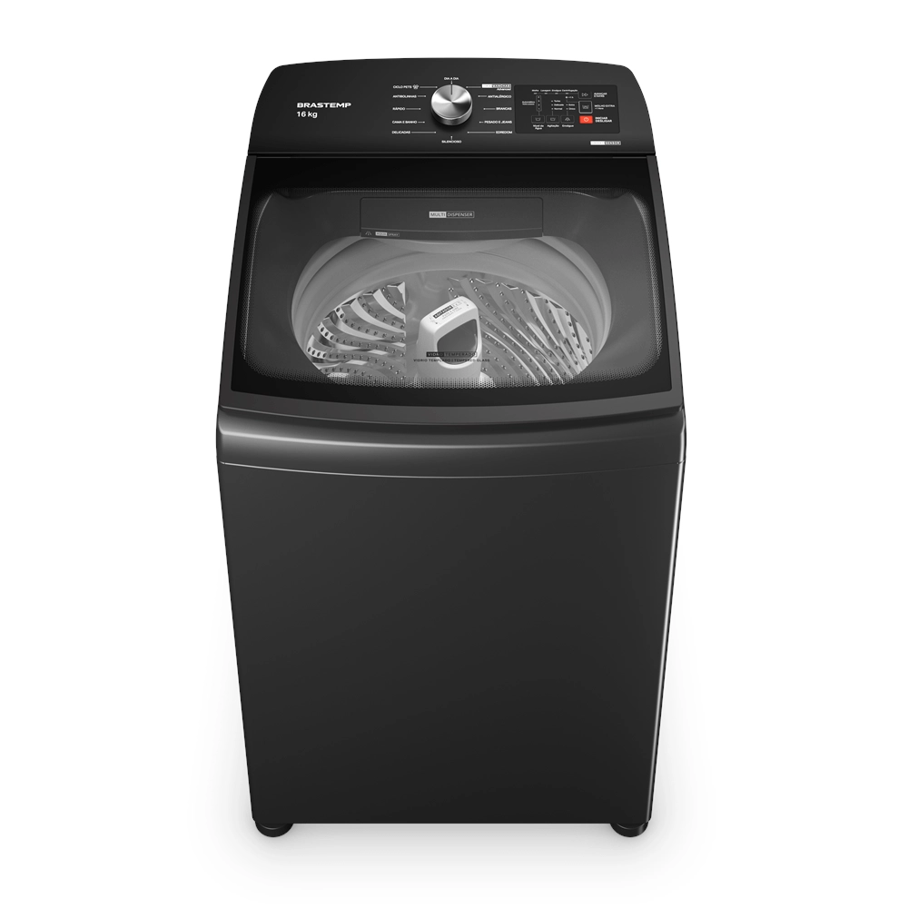 Máquina de Lavar Brastemp 16kg Cinza Platinum com Tecnologia Flex Wash e Ciclo Tira Manchas Advanced - BWY16A9 220v