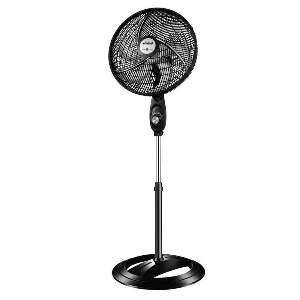 Ventilador de Coluna Mondial 40CM Super Power VSP-40C-NB 6 Pás Preto/Prata 220V