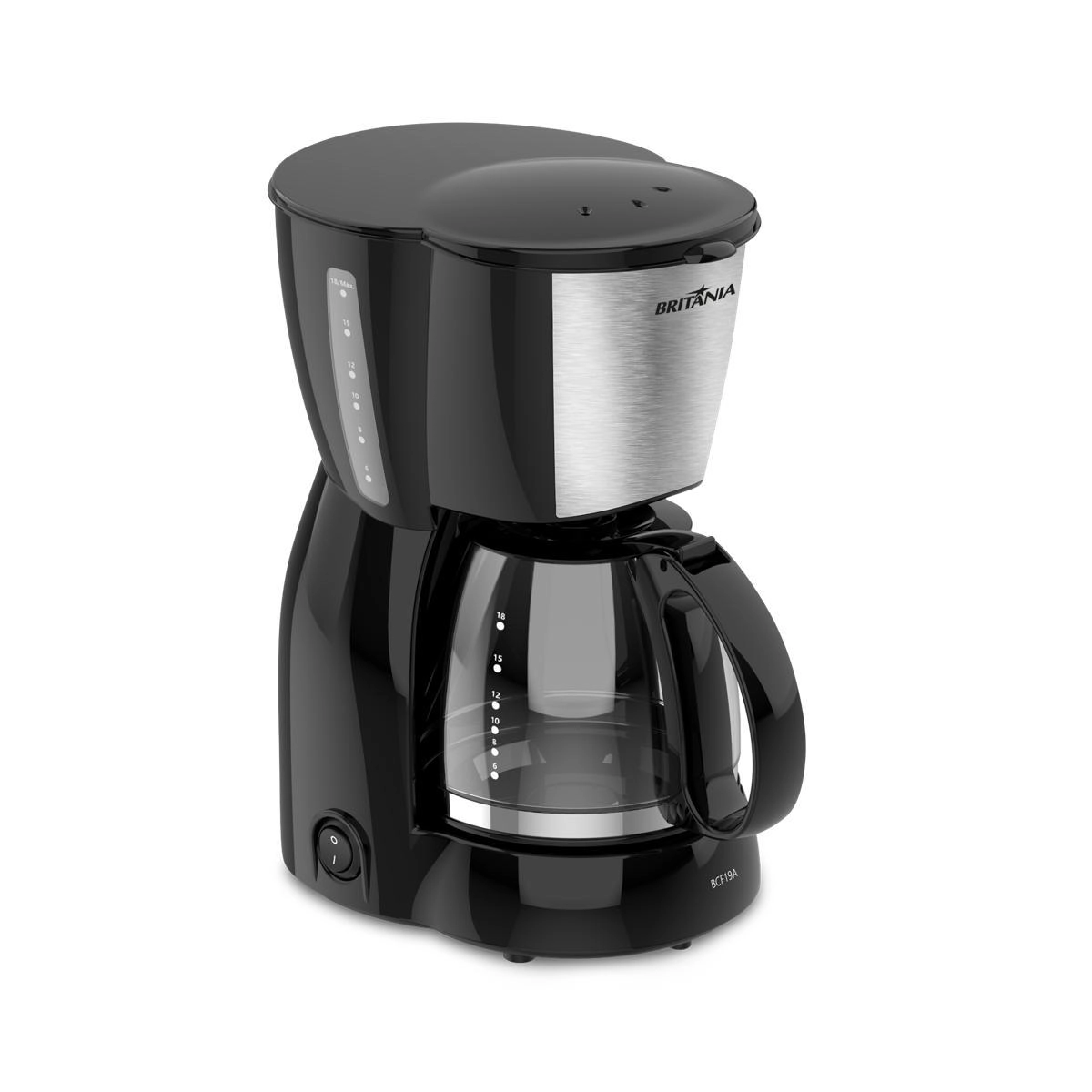 Cafeteira Britânia 18 Cafezinhos BCF19A Jarra de Vidro 550W 220V