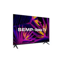 TV LED Smart 43" SEMP Full HD 43R6610 Roku TV Controle por Aplicativo 3 HDMI 1 USB Preta Bivolt