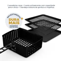 Fritadeira Air Fry Britânia Oven BFR2100 4 em 1 Preta 1800W 220V