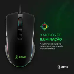 Mouse Gamer Xzone 4800 DPI GMF-01 MOUSE GMF-01 NA 4800 DPI