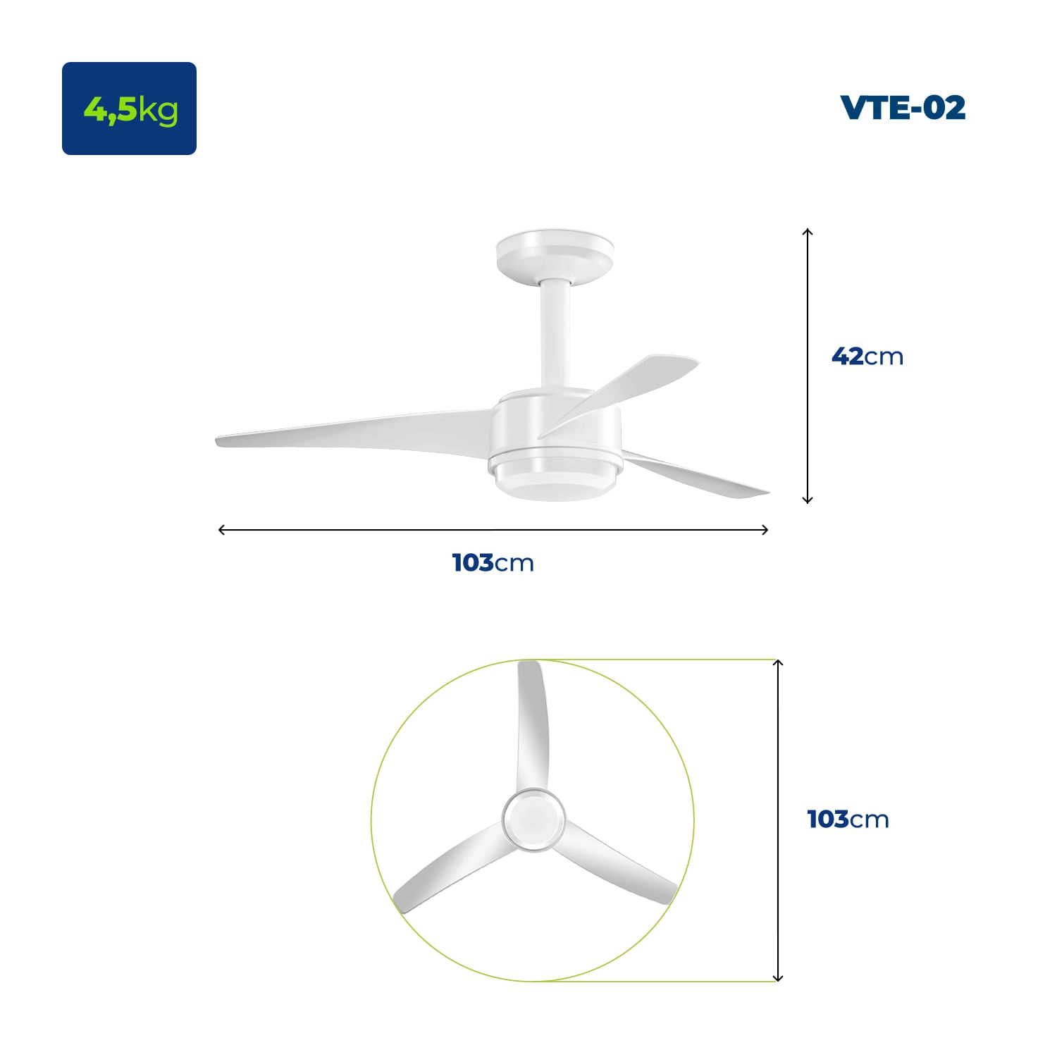 Ventilador de Teto Mondial Maxi Air Control VTE-02 VENTILADOR DE TETO-220V-BRANCO