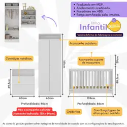 Quarto Infantil Completo Encanto Multimóveis Branco