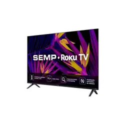 TV LED Smart 43" SEMP Full HD 43R6610 Roku TV Controle por Aplicativo 3 HDMI 1 USB Preta Bivolt