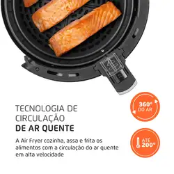 Fritadeira Elétrica Mondial Inox IV AF-30-I AIR FRYER	-220V-PRETO/INOX