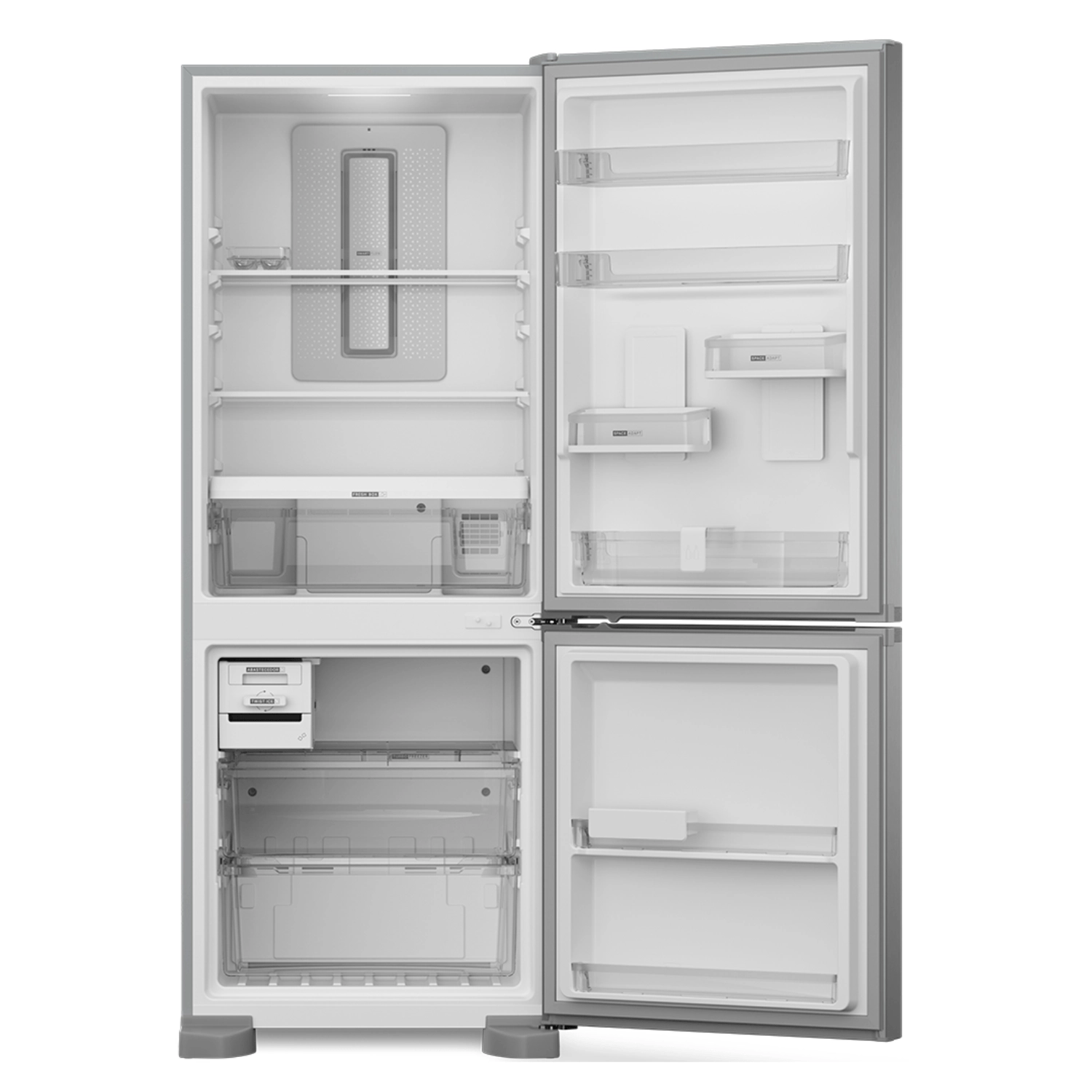 Geladeira Brastemp Frost Free Inverse A+++ 447 litros cor Inox com Smart Flow e Fresh Box - BRE57FK 220v