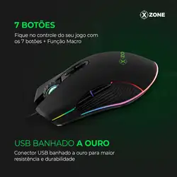 Mouse Gamer Xzone 16400 DPI GMF-02 MOUSE GMF-02 NA 16400 DPI