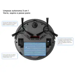 Robô Aspirador de Pó Electrolux com Sensor Anti-queda e Passa Pano (ERB11) Robô Apirador de Pó Electrolux Home-e Speed Experience Com Autonomous Technology ERB11