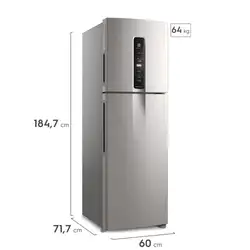 Geladeira Electrolux Frost Free Duplex Efficient Com Autosense Cor Inox Look 410L (IF45S) 220V