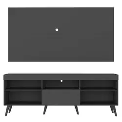 Rack com Painel TV 65" Retrô Flórida Up Multimóveis MP1042 Preto