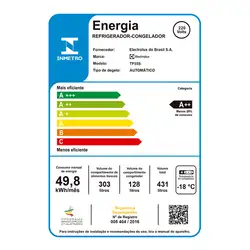 Geladeira/Refrigerador Top Freezer 431L Platinum (TF55S) 220V