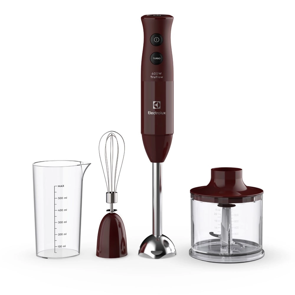 Mixer 3 em 1 Electrolux Vermelho 600W com Haste em Inox e Tecnologia TruFlow Power System (EIB21) 220V