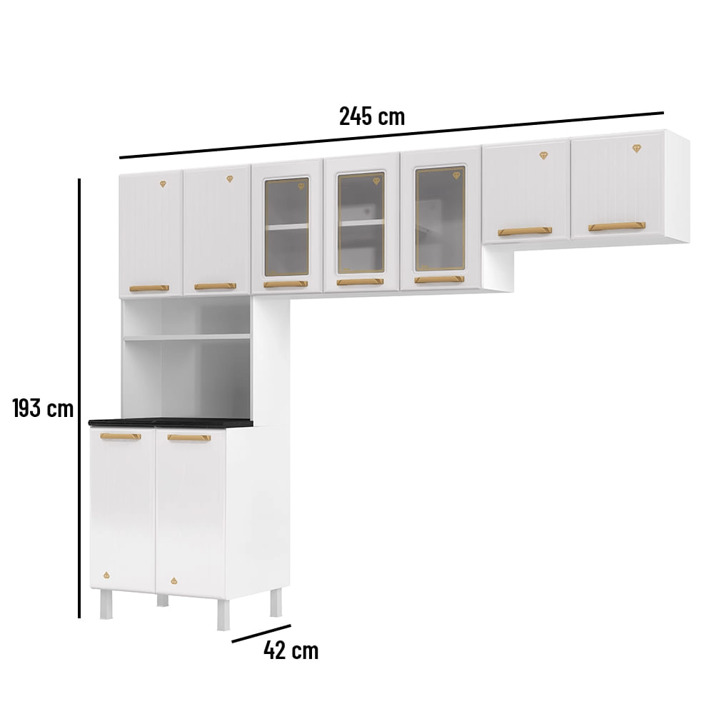 Cozinha de Aço Compacta Telasul Diamante 3Pçs Telasul