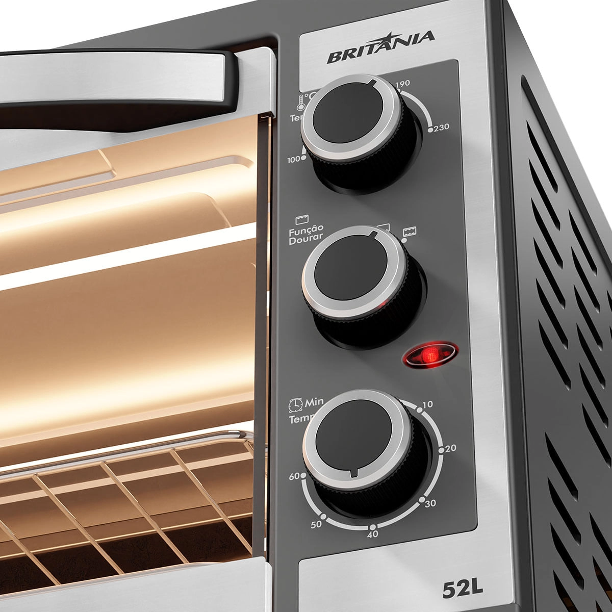 Forno Elétrico Britânia BFE55P Dupla resistência 52L 220V