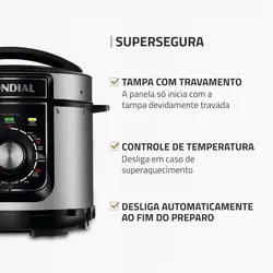 Panela de Pressão Elétrica Pratic Cook 5 L Premium I PE-48-5L-I